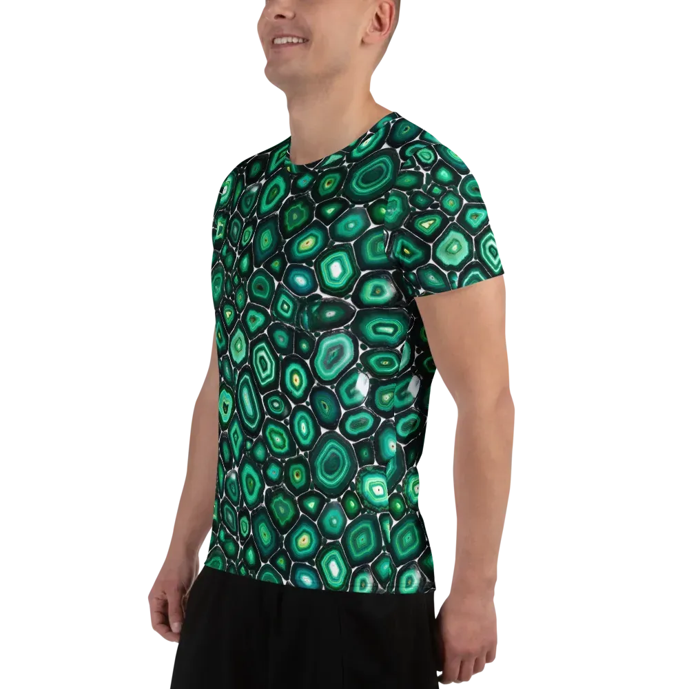 Verdant Agate on Men's Athletic T-Shirt — Left