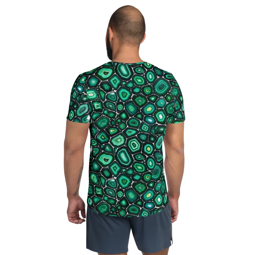 Verdant Agate on Men's Athletic T-Shirt — Back