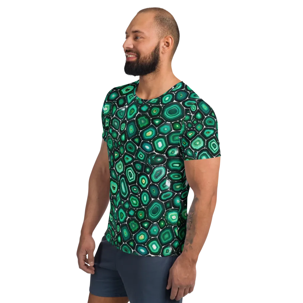 Verdant Agate on Men's Athletic T-Shirt — Left