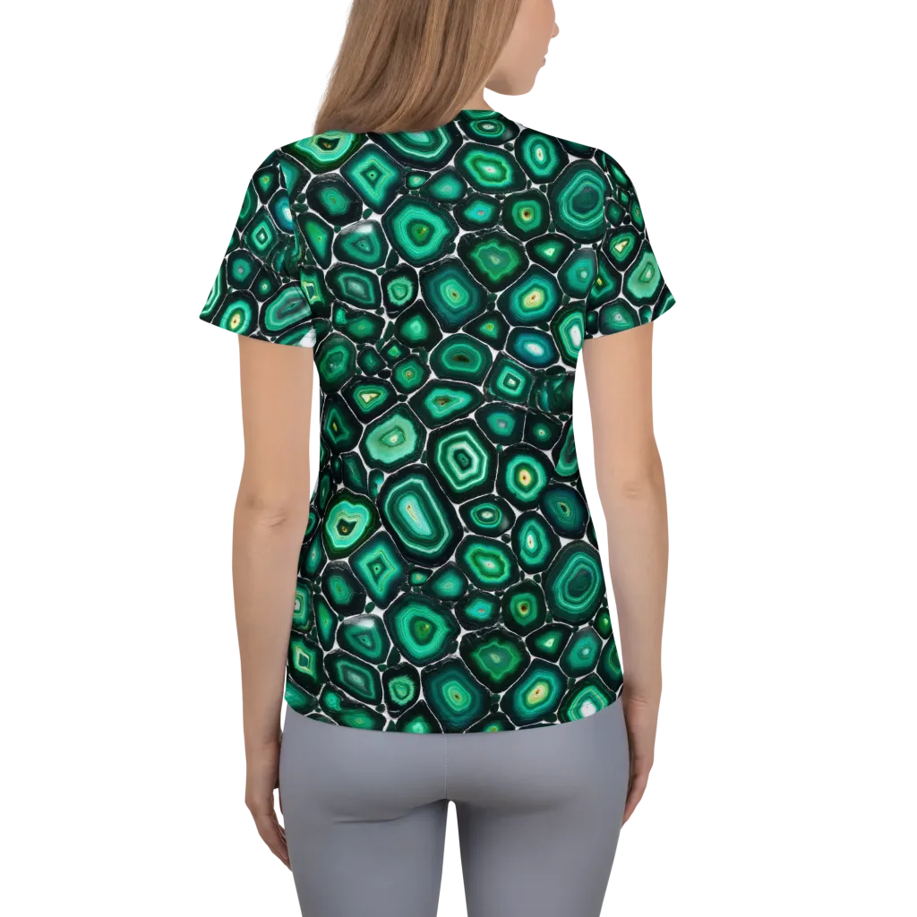 Verdant Agate on Women's Athletic T-Shirt — Back