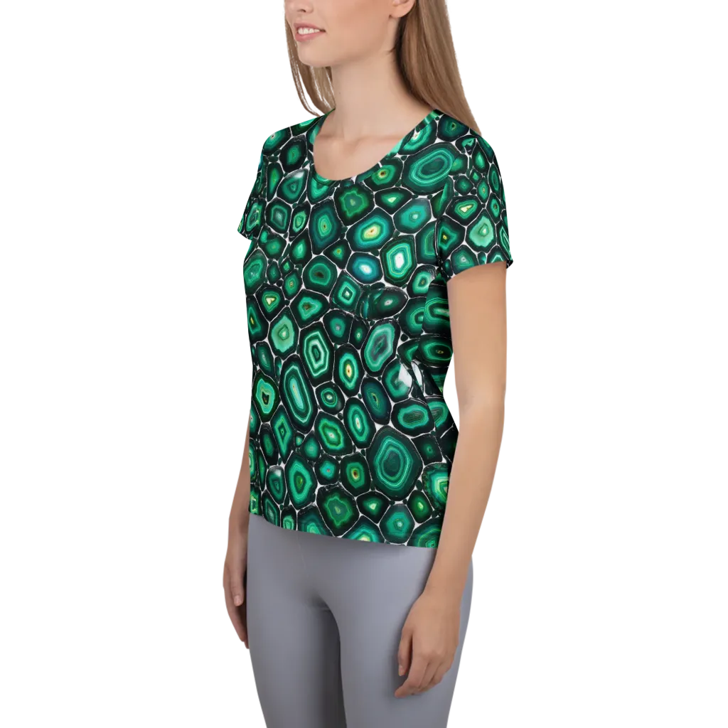 Verdant Agate on Women's Athletic T-Shirt — Left