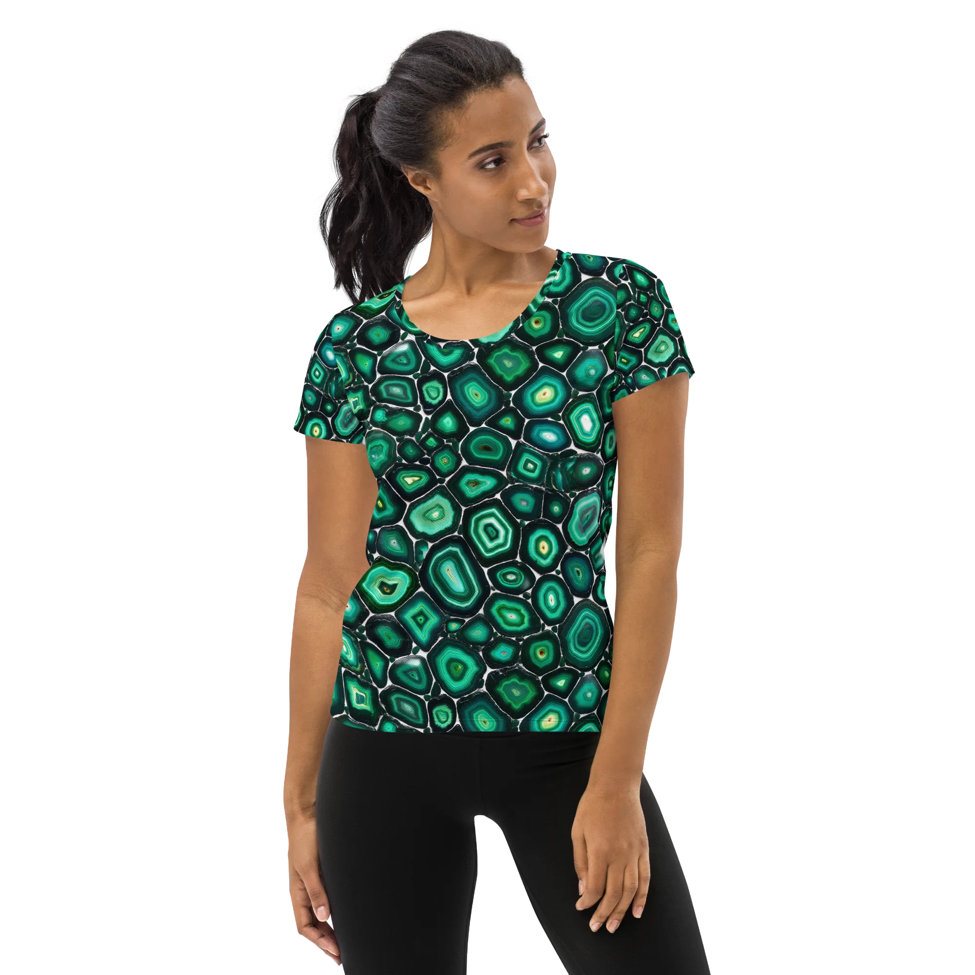 Verdant Agate on Women's Athletic T-Shirt — Front