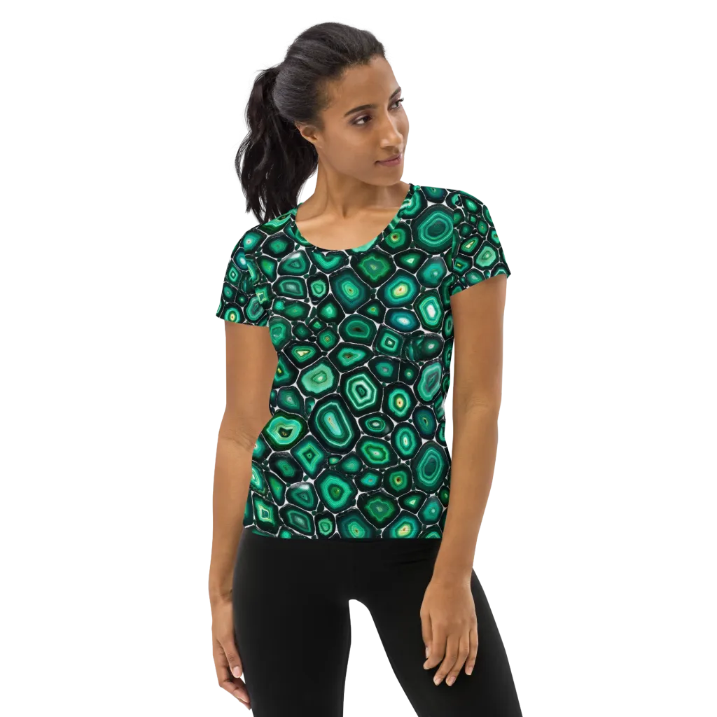 Verdant Agate on Women's Athletic T-Shirt — Front