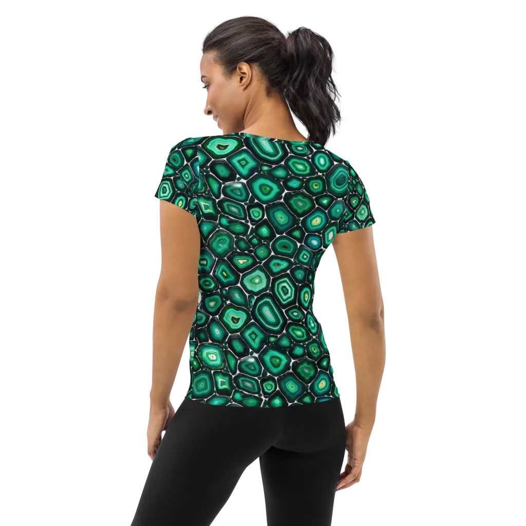 Verdant Agate on Women's Athletic T-Shirt — Back