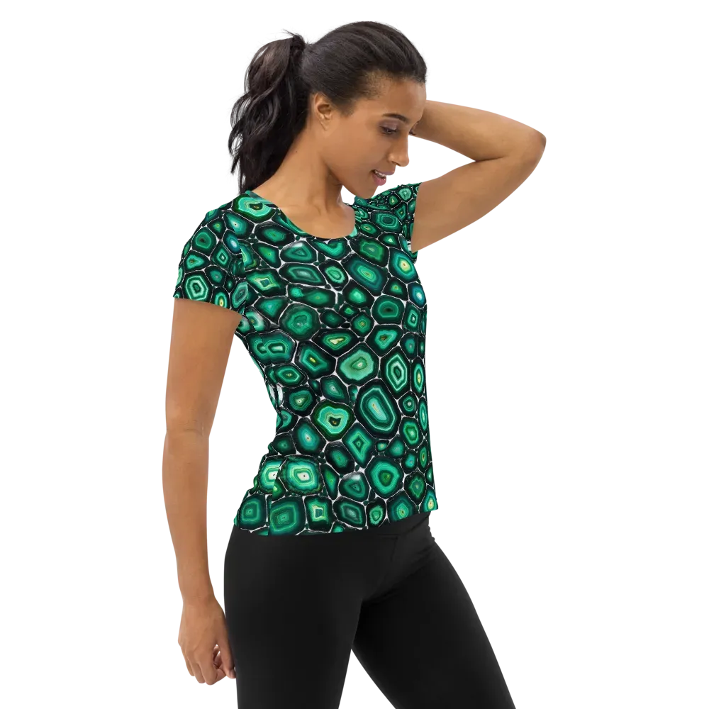 Verdant Agate on Women's Athletic T-Shirt — Right