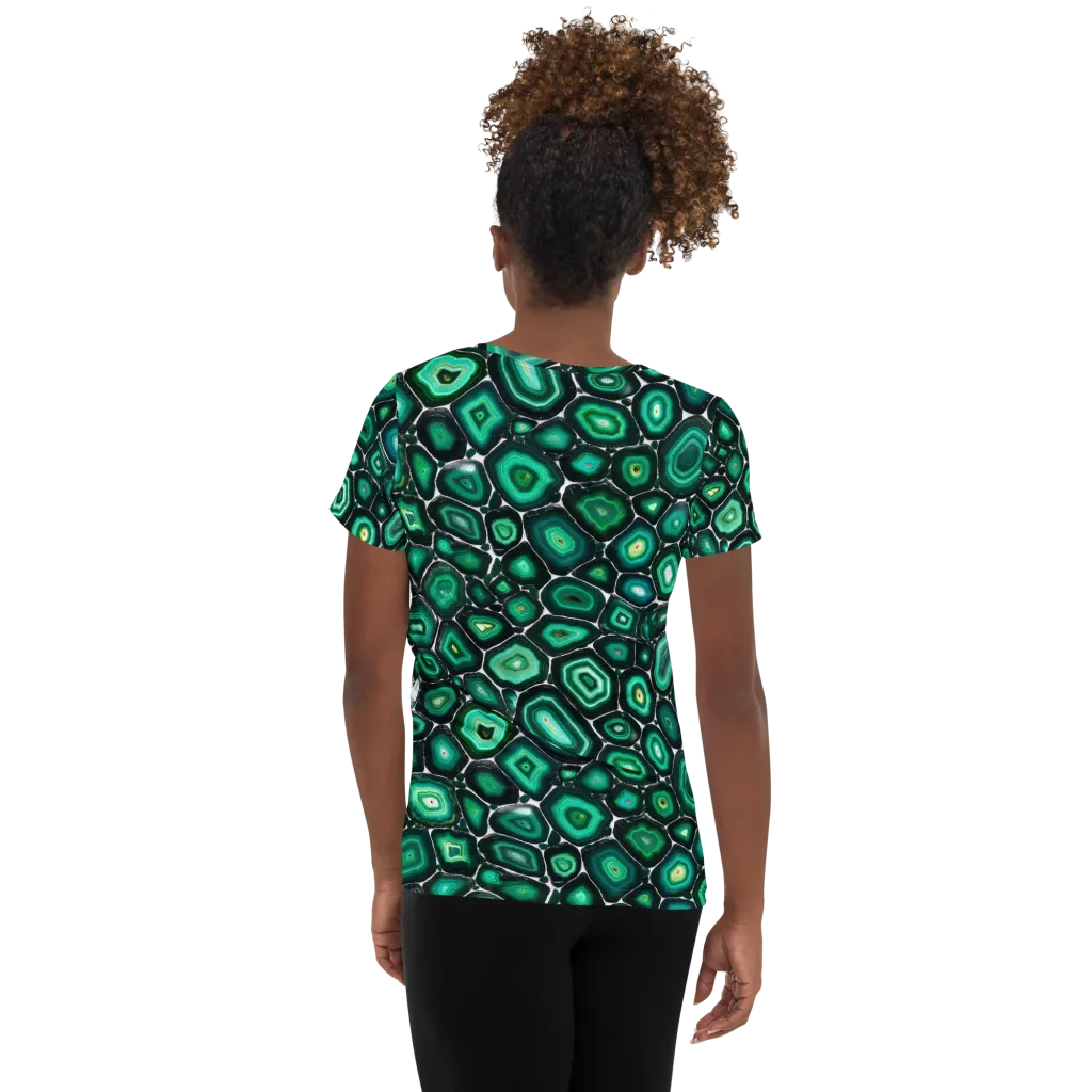 Verdant Agate on Women's Athletic T-Shirt — Back