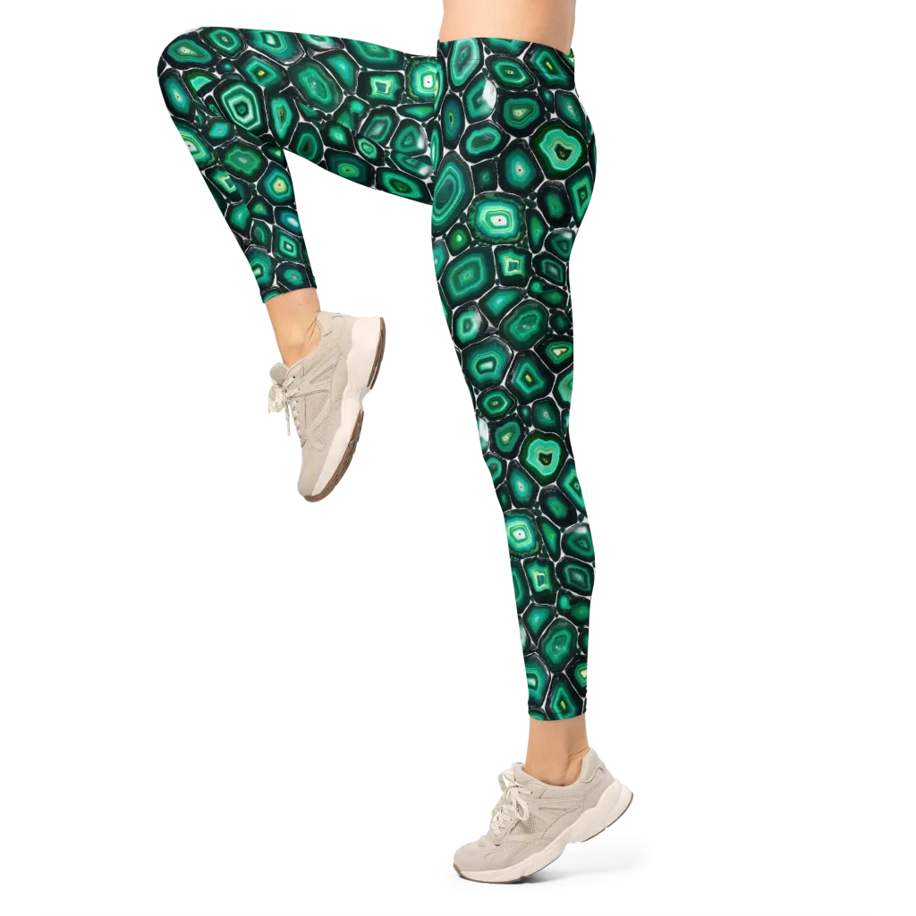 Verdant Agate on Leggings — Left