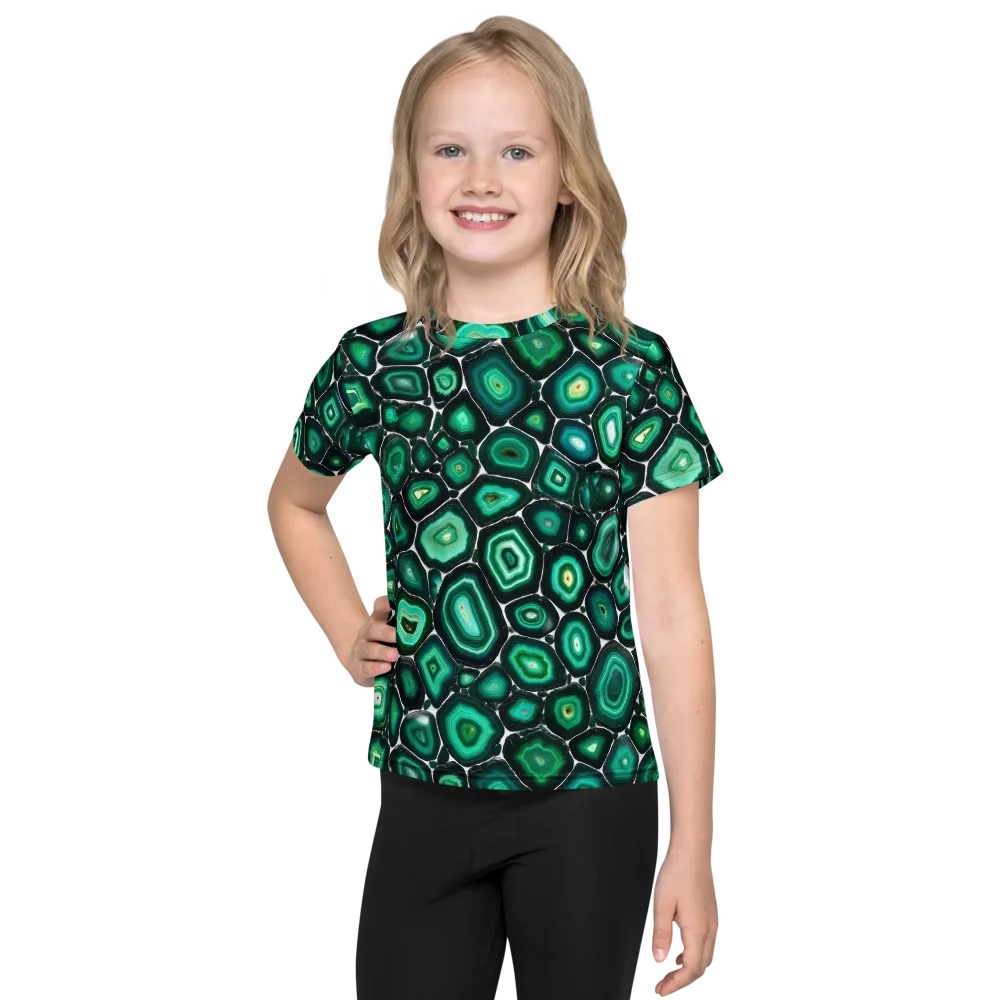 Verdant Agate on Kids Crew Neck T-Shirt — Front