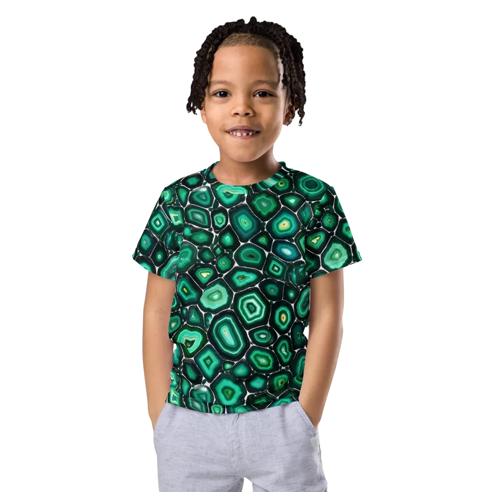 Verdant Agate on Kids Crew Neck T-Shirt — Front