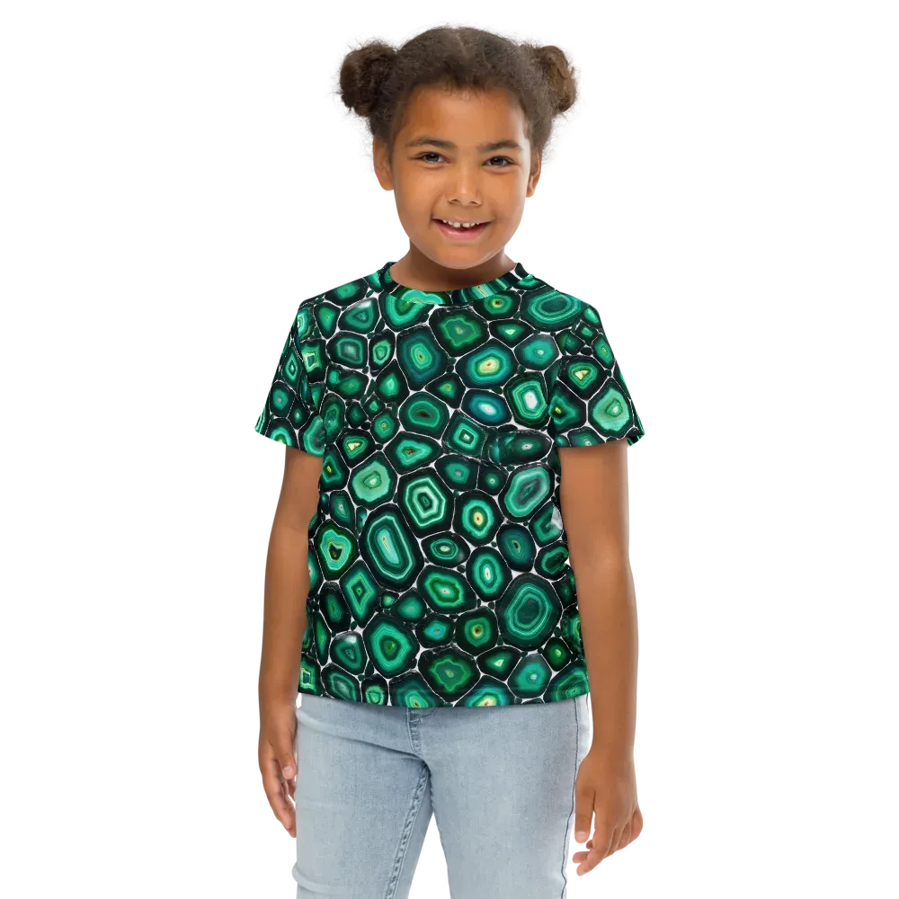 Verdant Agate on Kids Crew Neck T-Shirt — Front