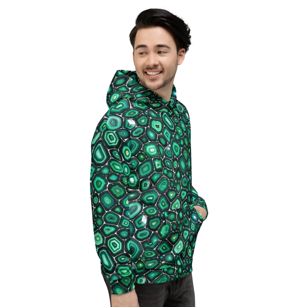 Verdant Agate on Hoodie — Right