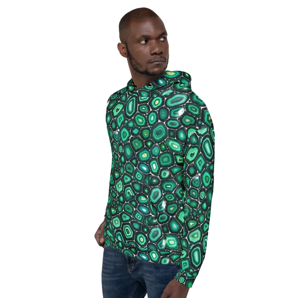 Verdant Agate on Hoodie — Left