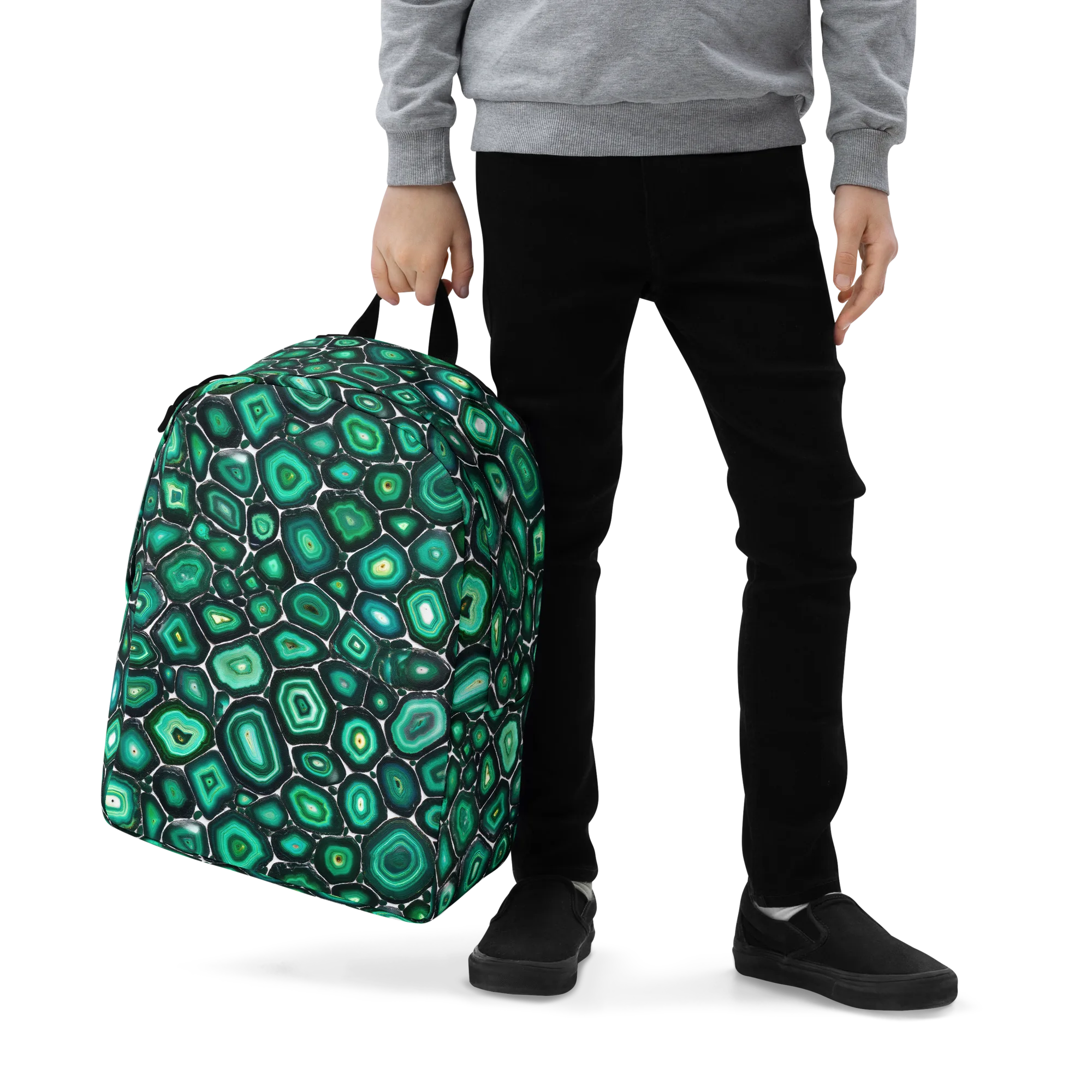 Verdant Agate on Minimalist Backpack — Zoomed-in