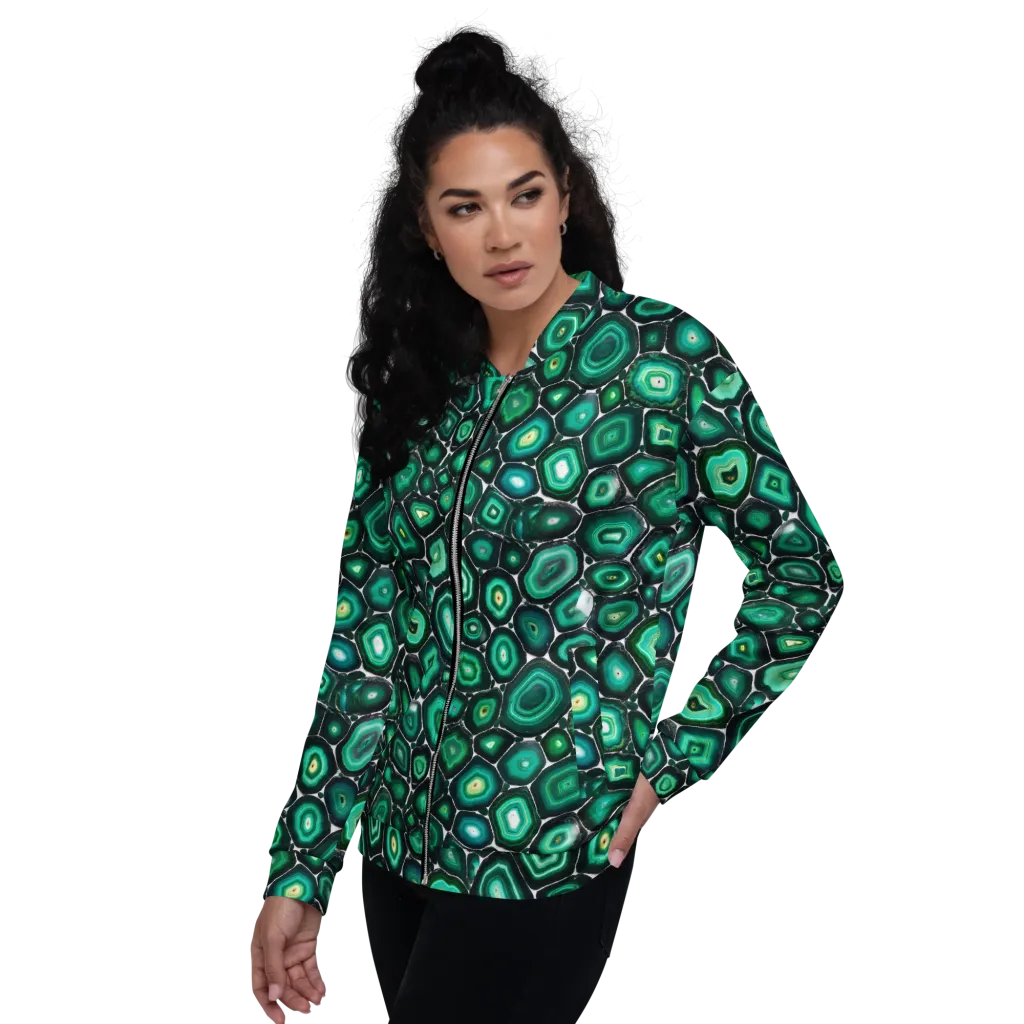 Verdant Agate on Bomber Jacket — Left