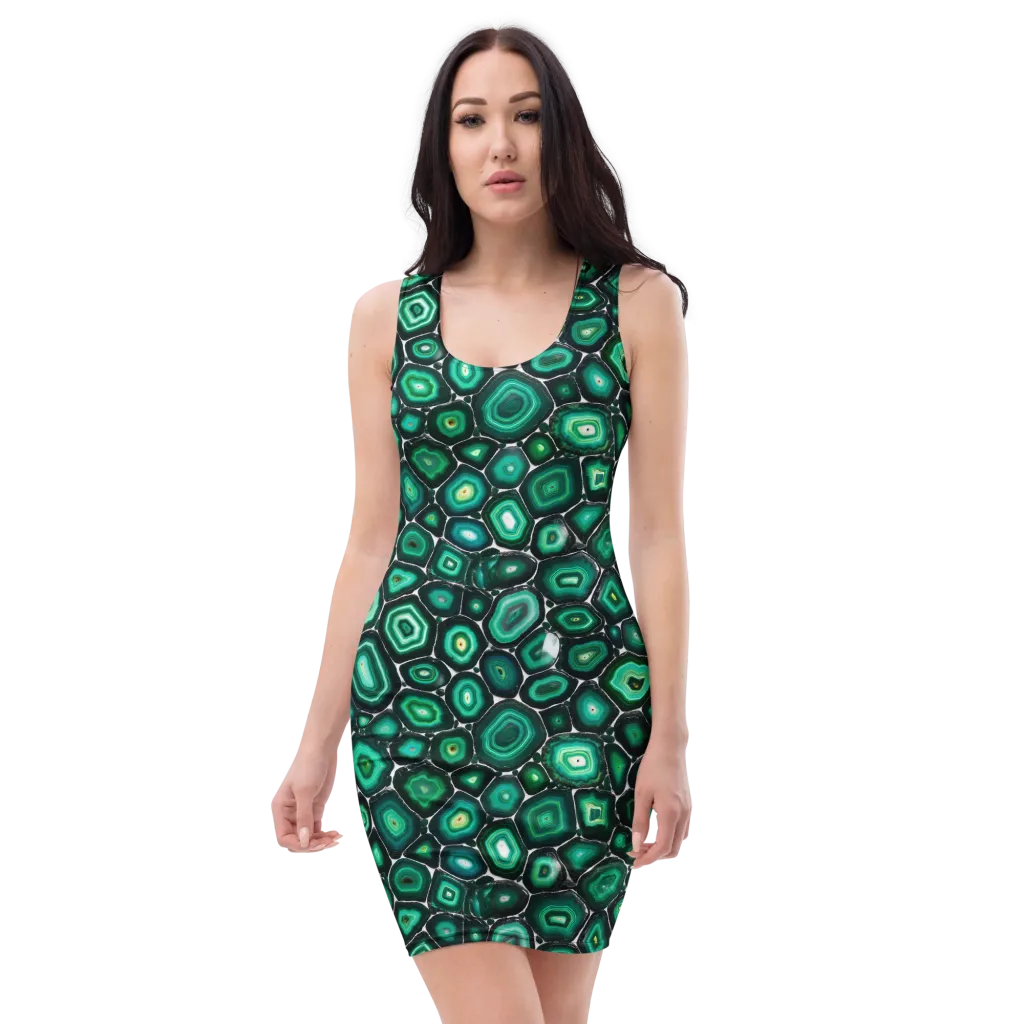 Verdant Agate on Bodycon Dress — Front