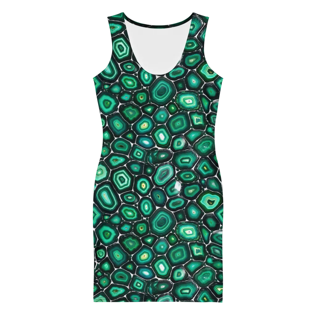 Verdant Agate on Bodycon Dress — Front