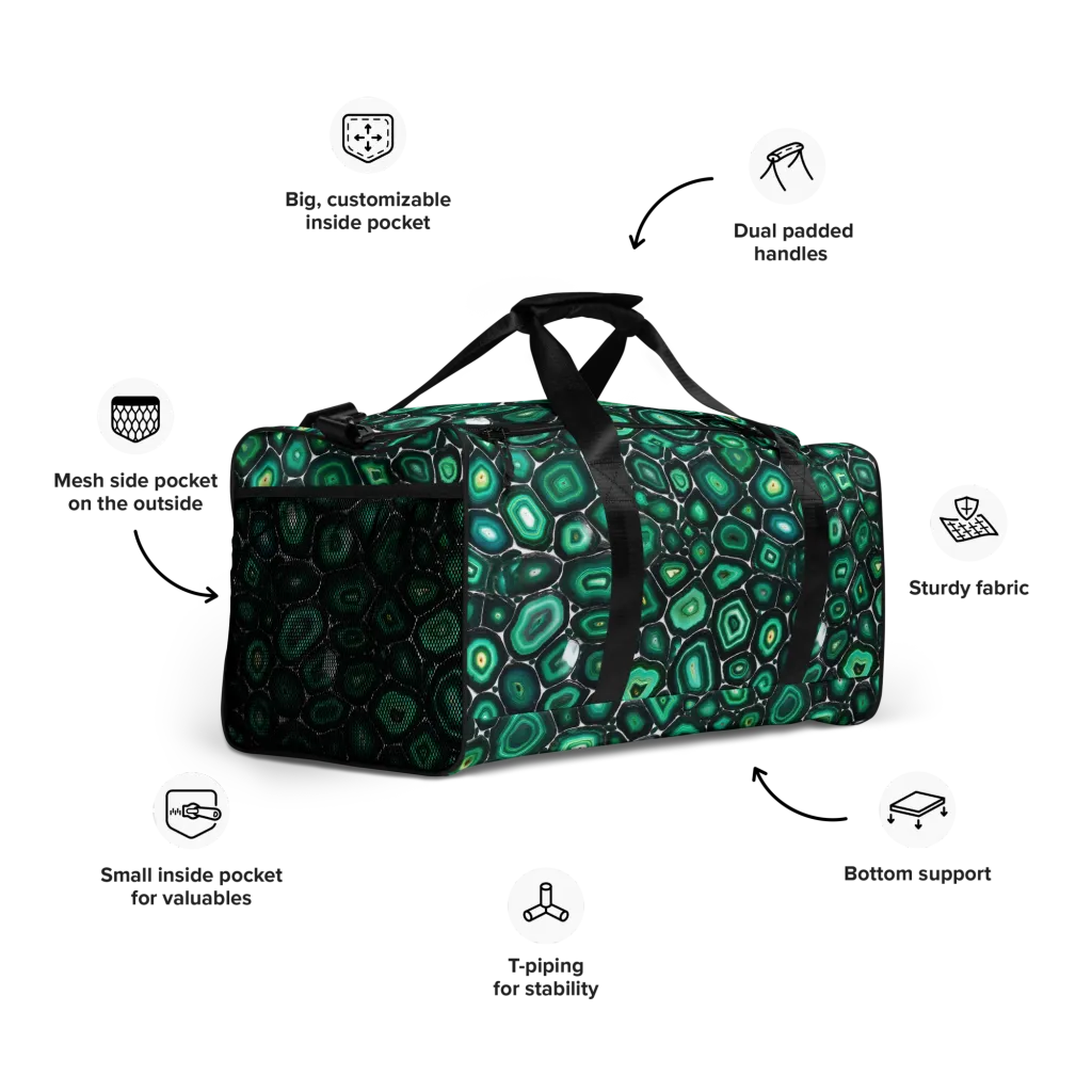 Verdant Agate on Duffle Bag — Right Front