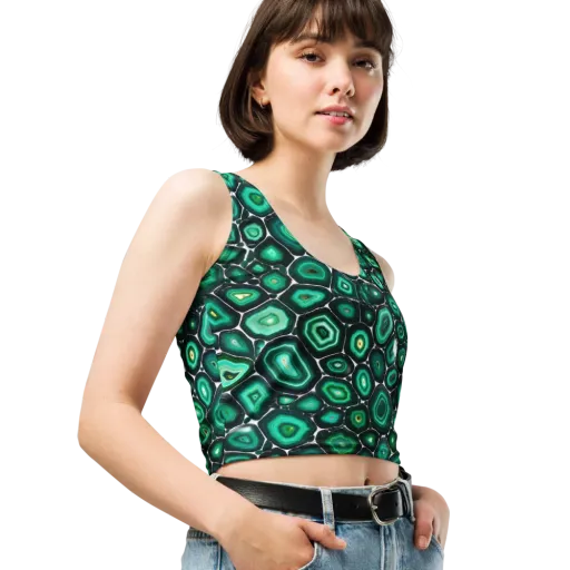 Verdant Agate on a Crop Top