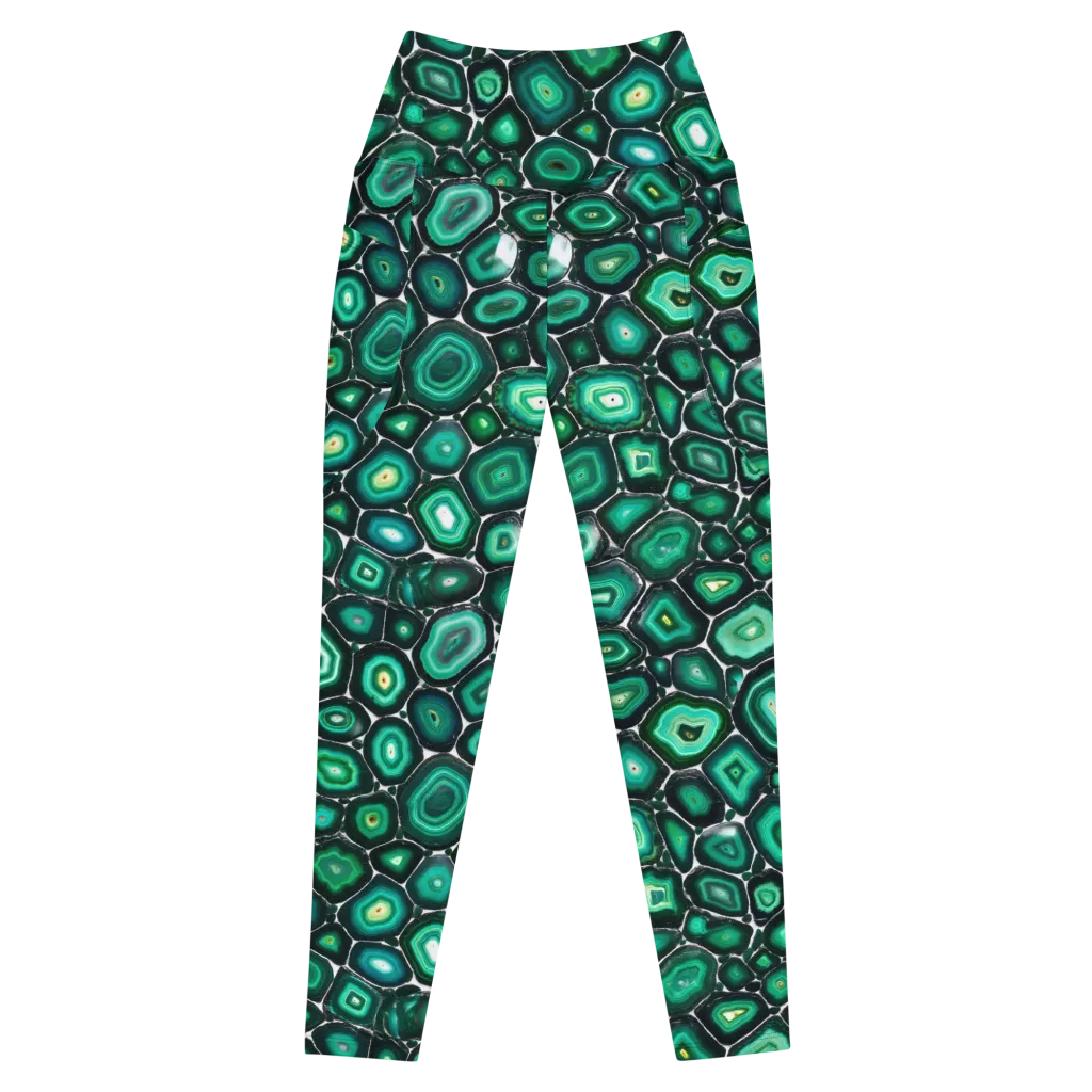 Verdant Agate on Leggings with Pockets — Front