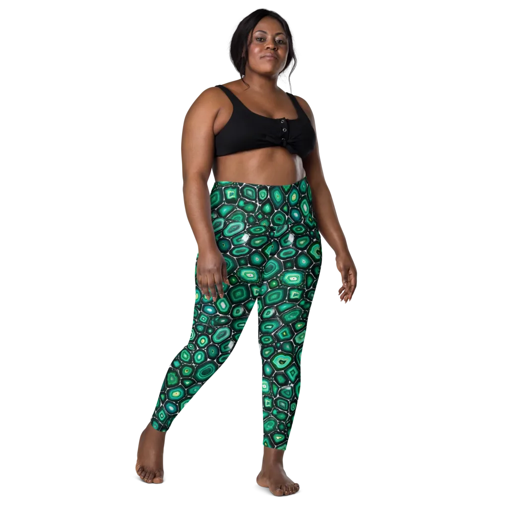 Verdant Agate on Leggings with Pockets — Front