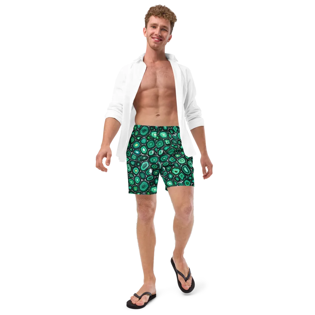 Verdant Agate on Swim Trunks — Front