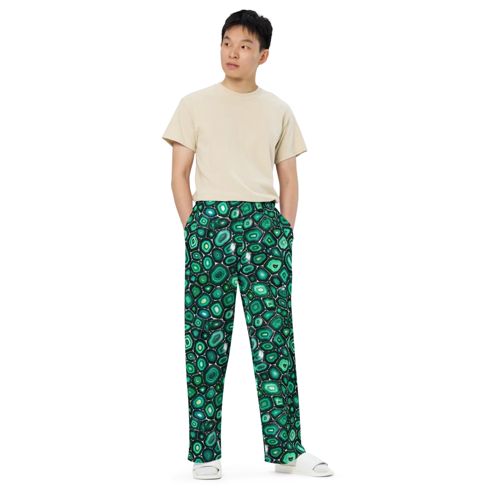 Verdant Agate on Wide-Leg Pants — Front