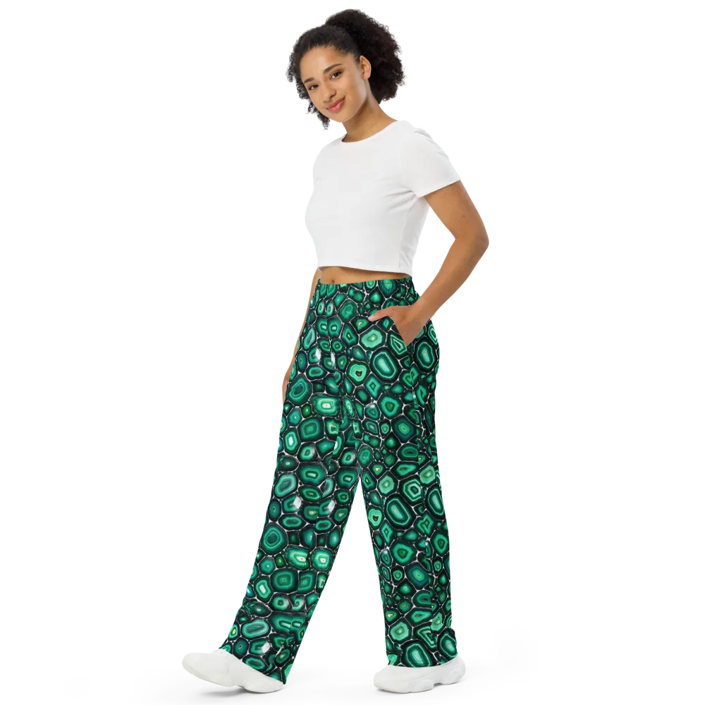 Verdant Agate on Wide-Leg Pants — Left Front