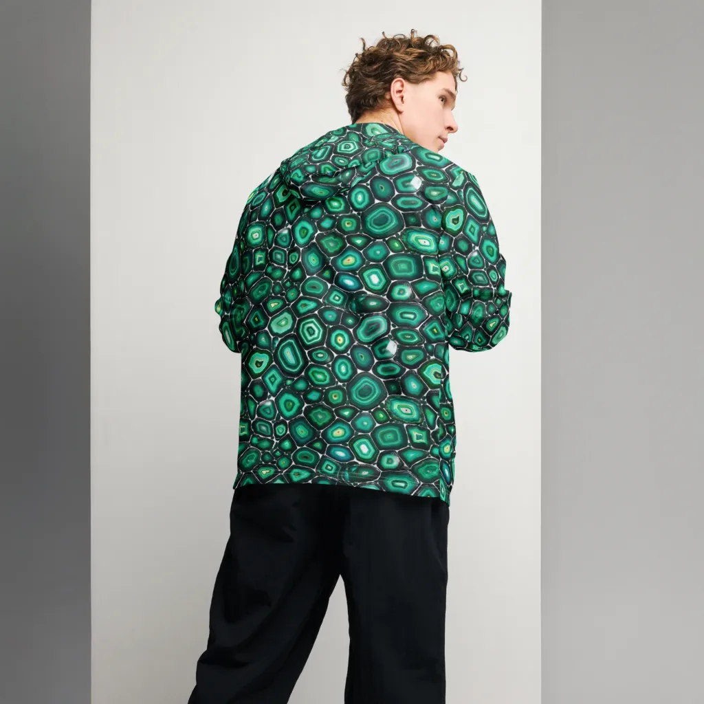 Verdant Agate on Men's Windbreaker — Back