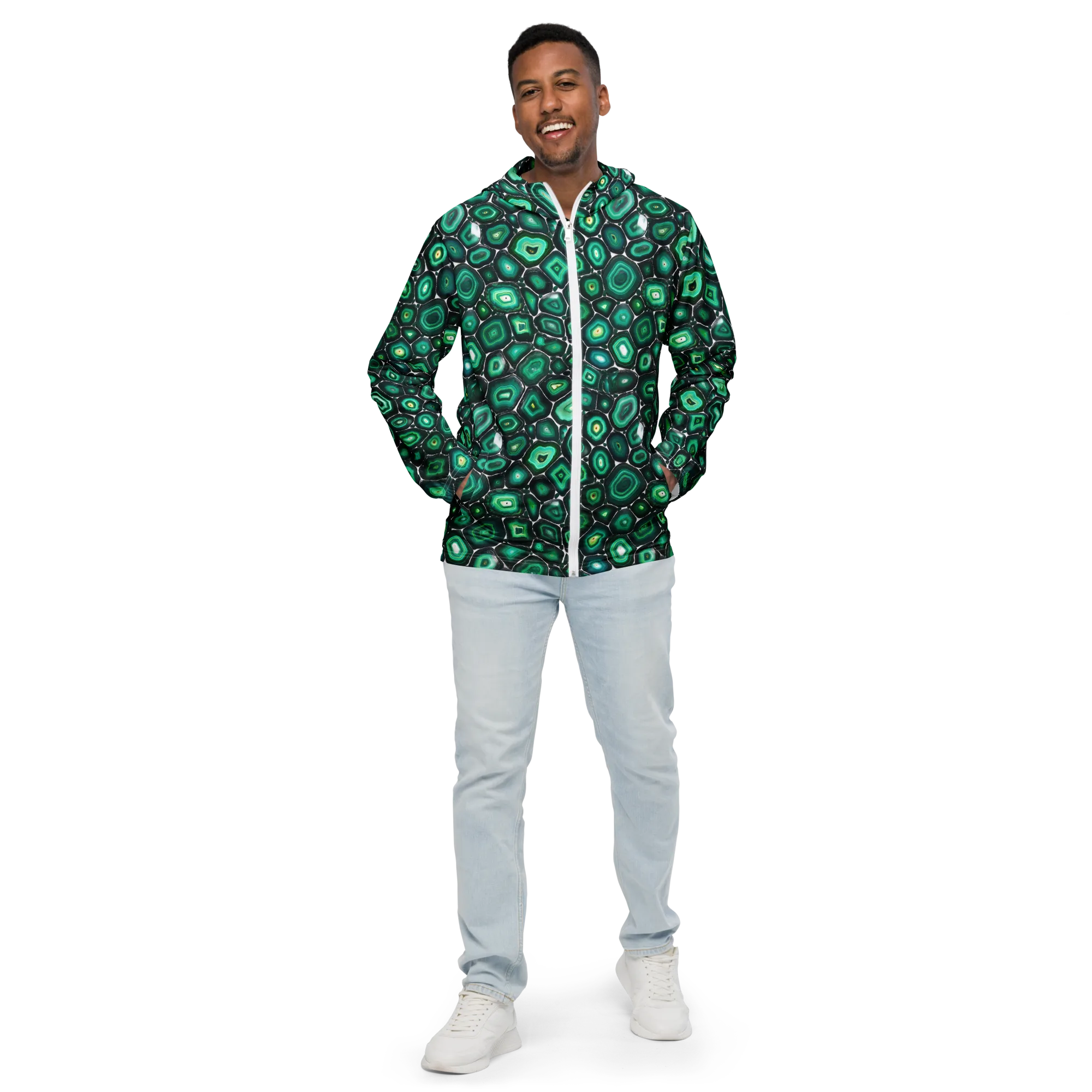 Verdant Agate on Men's Windbreaker — Front