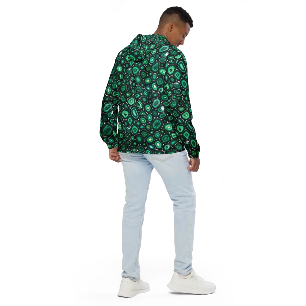 Verdant Agate on Men's Windbreaker — Back
