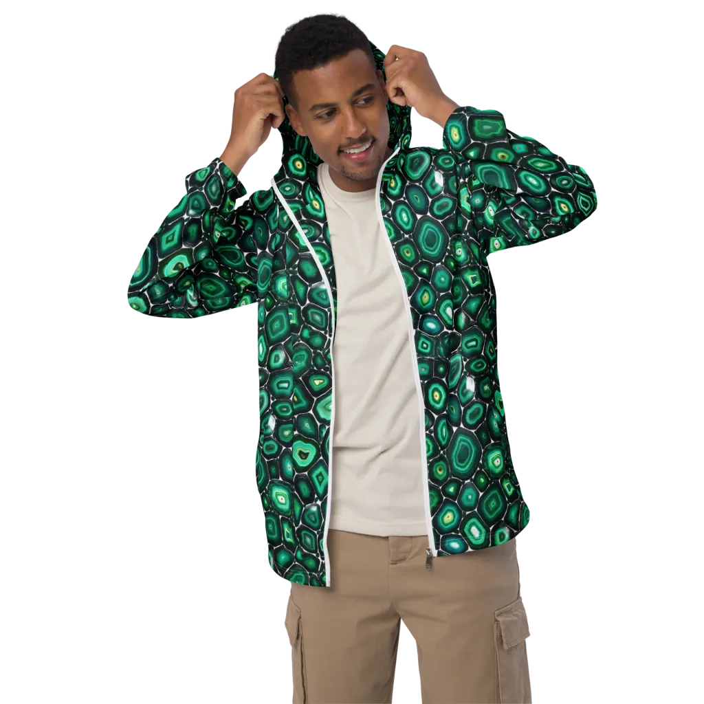 Verdant Agate on Men's Windbreaker — Front