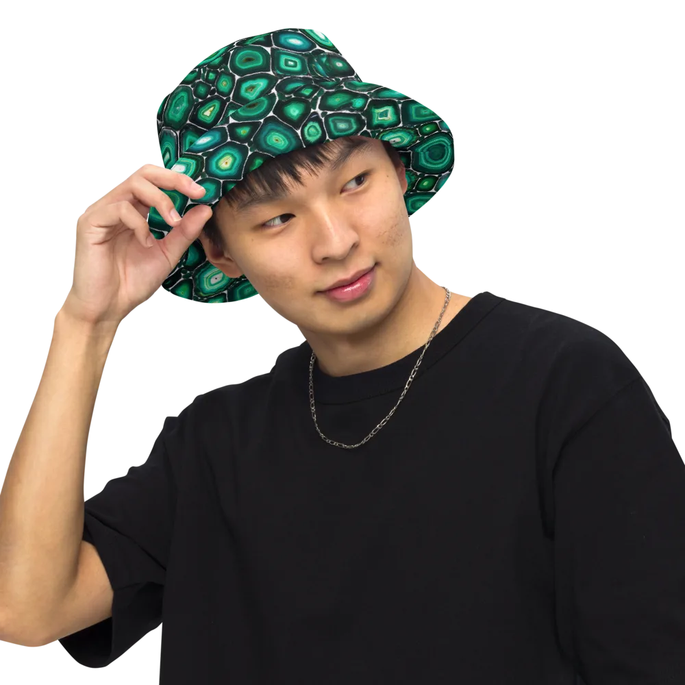 Verdant Agate on Reversible Bucket Hat — Front Inside