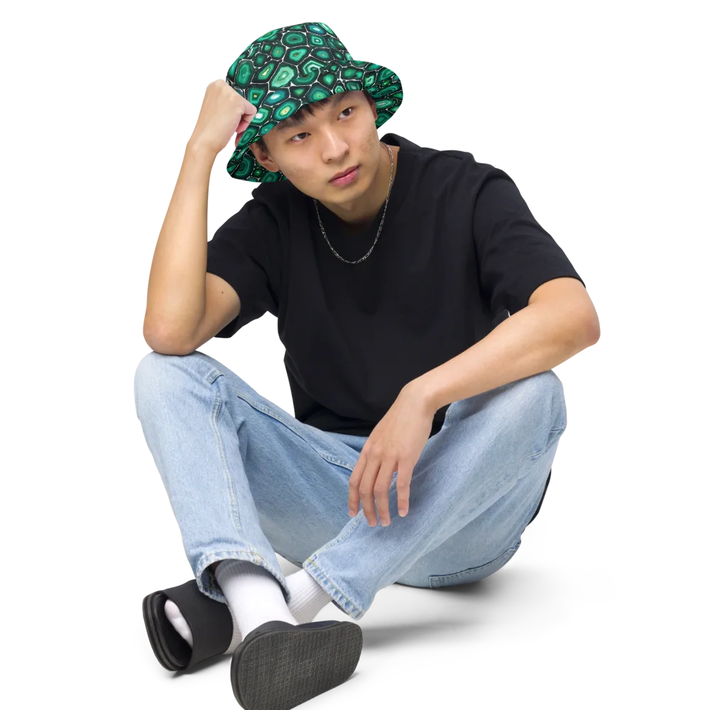 Verdant Agate on Reversible Bucket Hat — Front 2 Inside