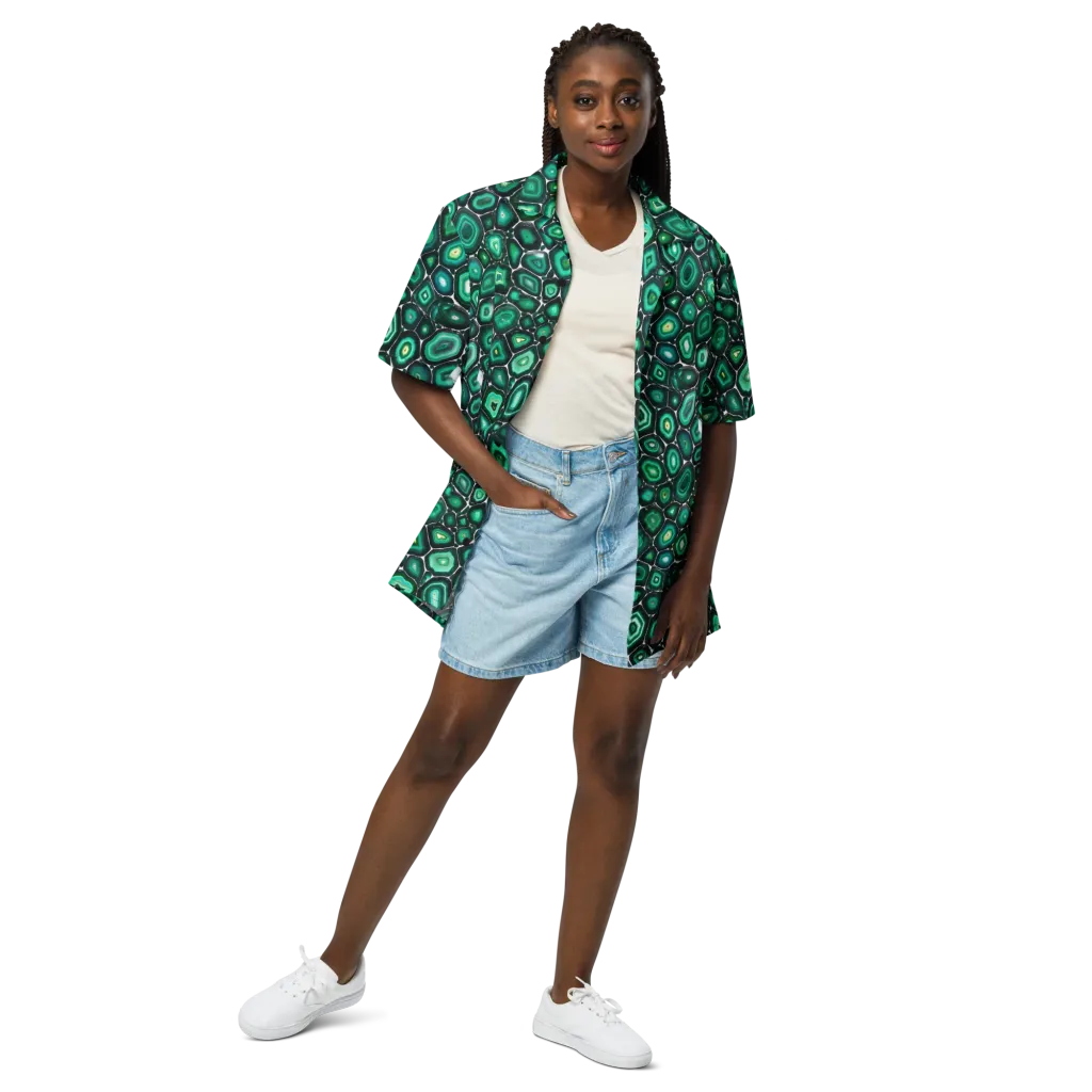 Verdant Agate on Button Shirt — Front
