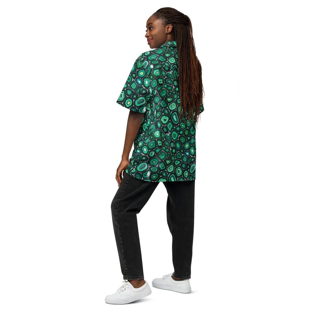 Verdant Agate on Button Shirt — Back