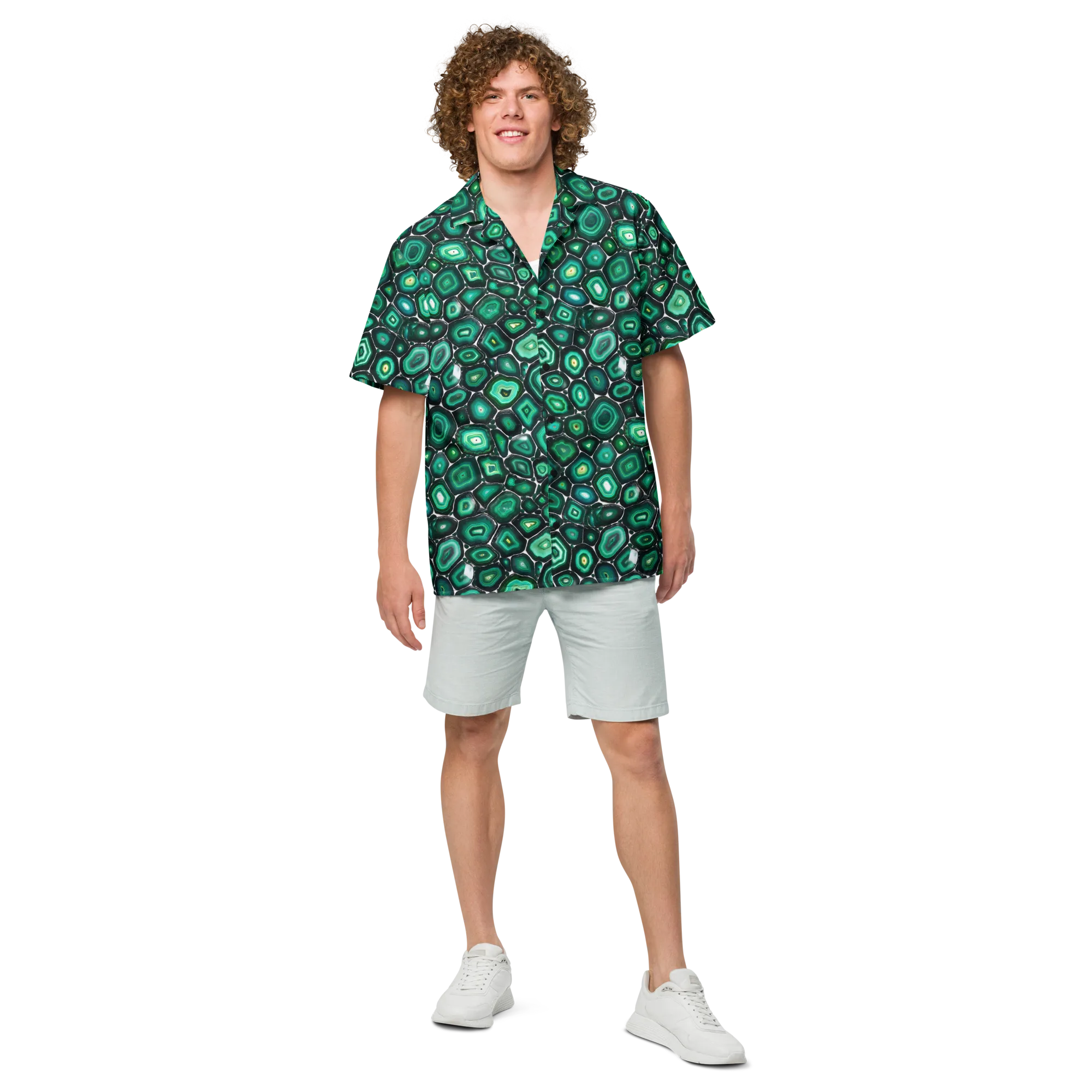 Verdant Agate on Button Shirt — Front