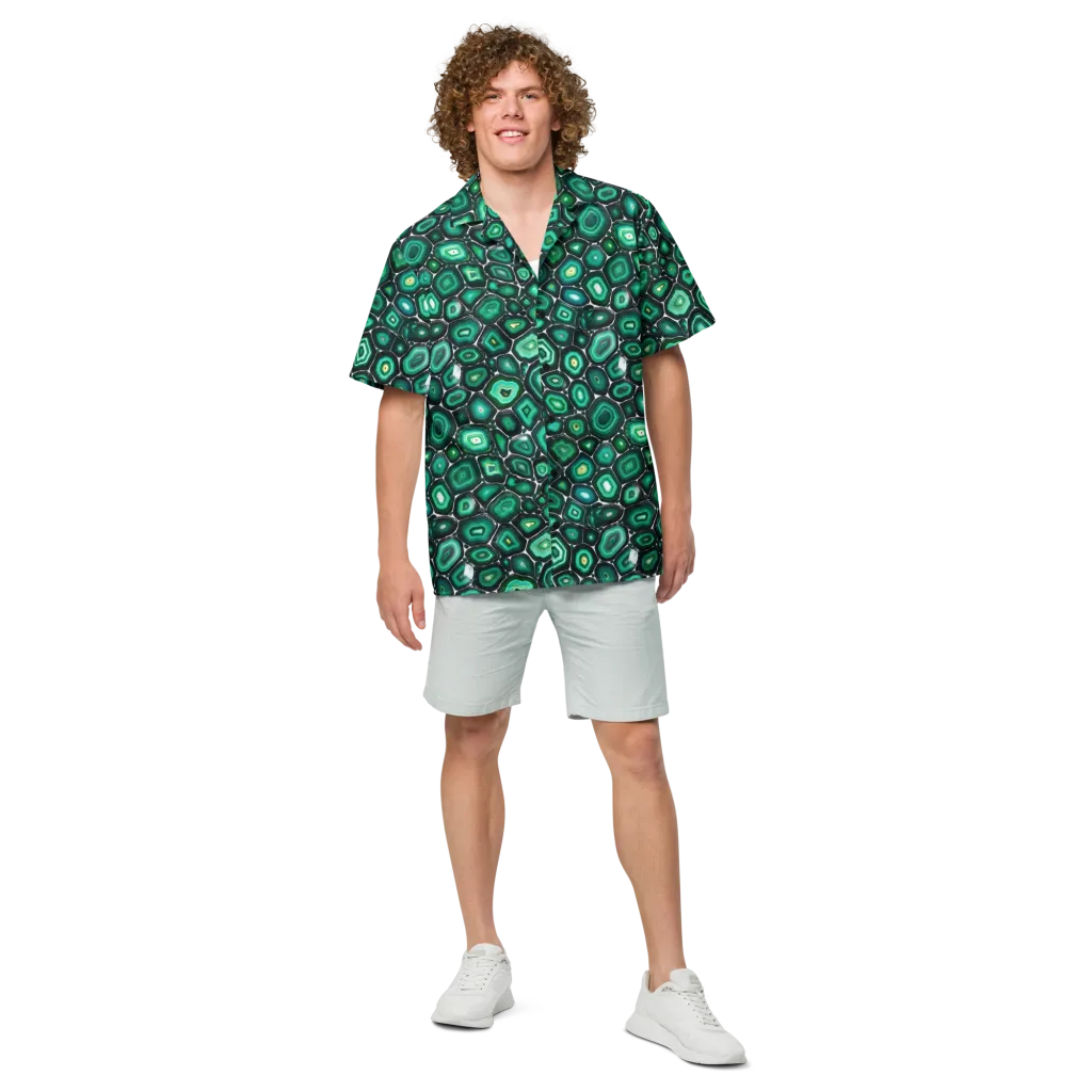 Verdant Agate on Button Shirt — Front
