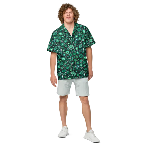 Verdant Agate on a Button Shirt