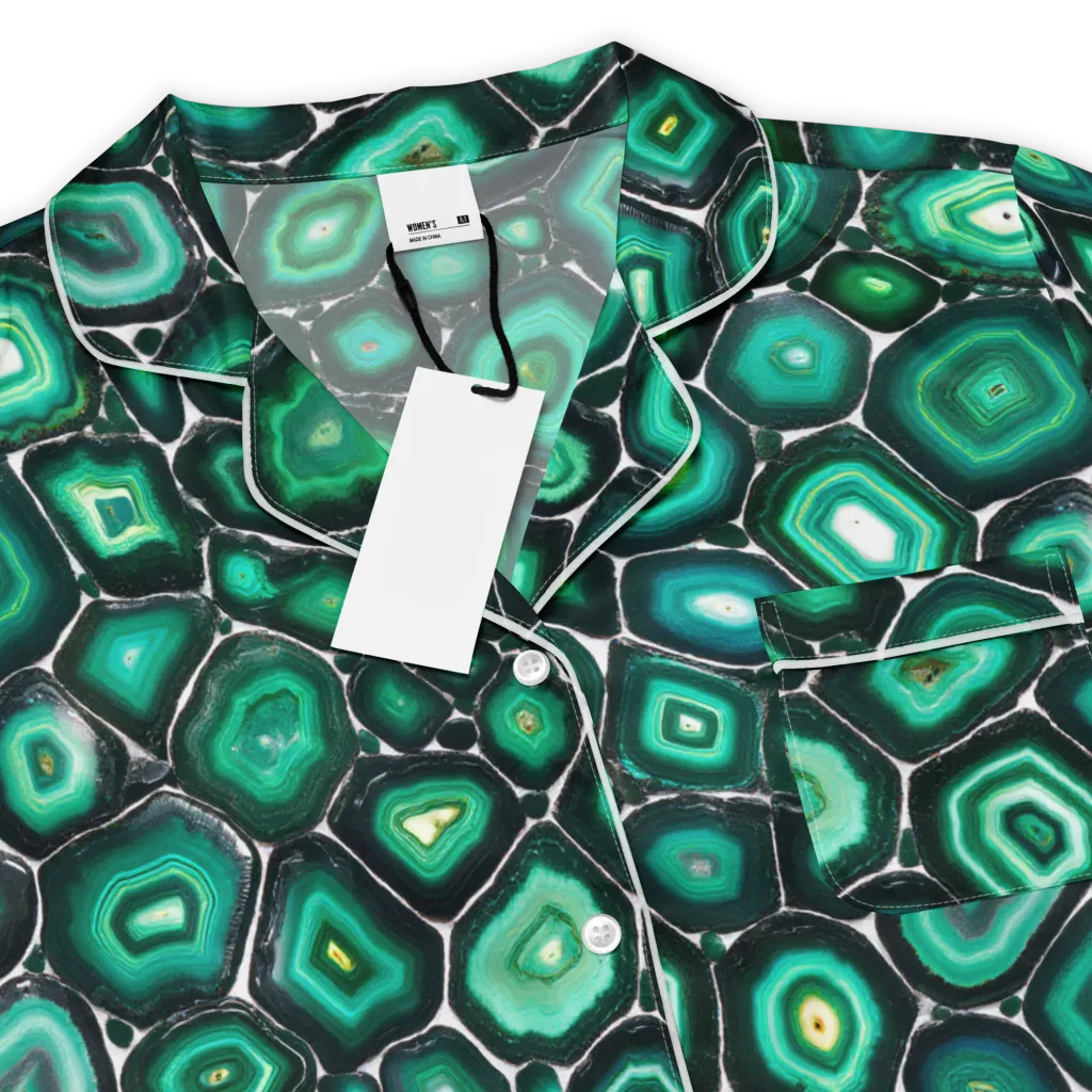 Verdant Agate on Women's Short Sleeve Pajama Top — Product details