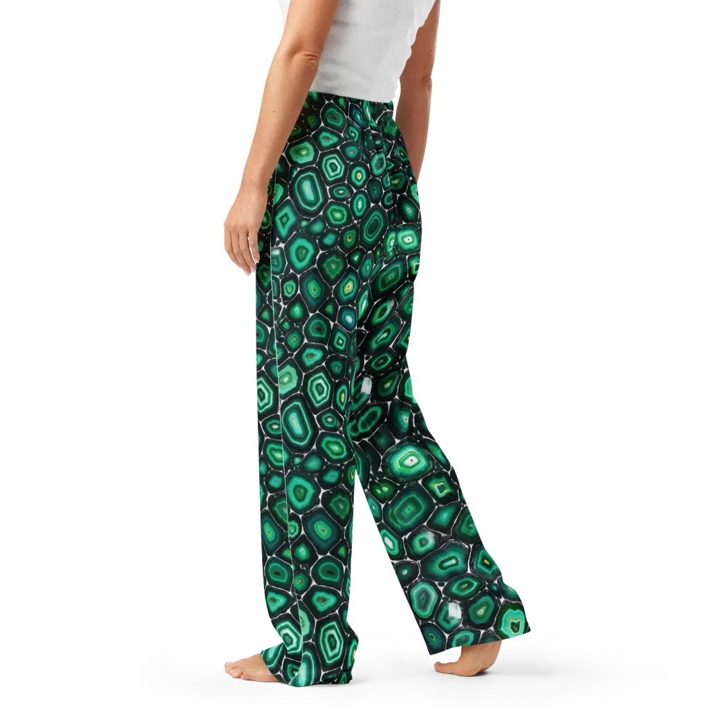 Verdant Agate on Women's Pajama Pants — Left