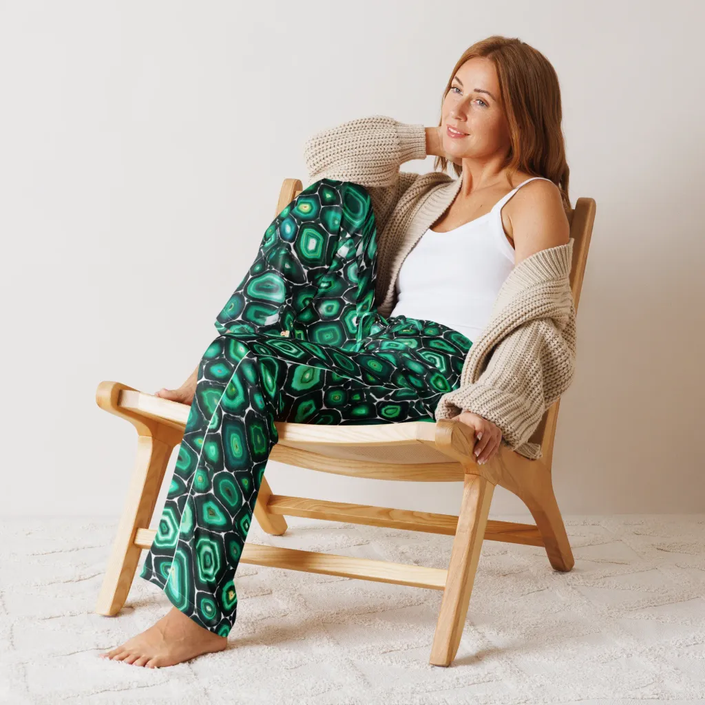 Verdant Agate on Women's Pajama Pants — Front