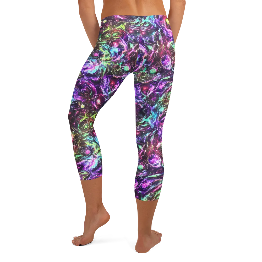 Infinite Embers on Capri Leggings — Back