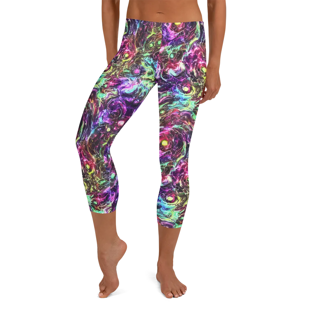 Infinite Embers on Capri Leggings — Front