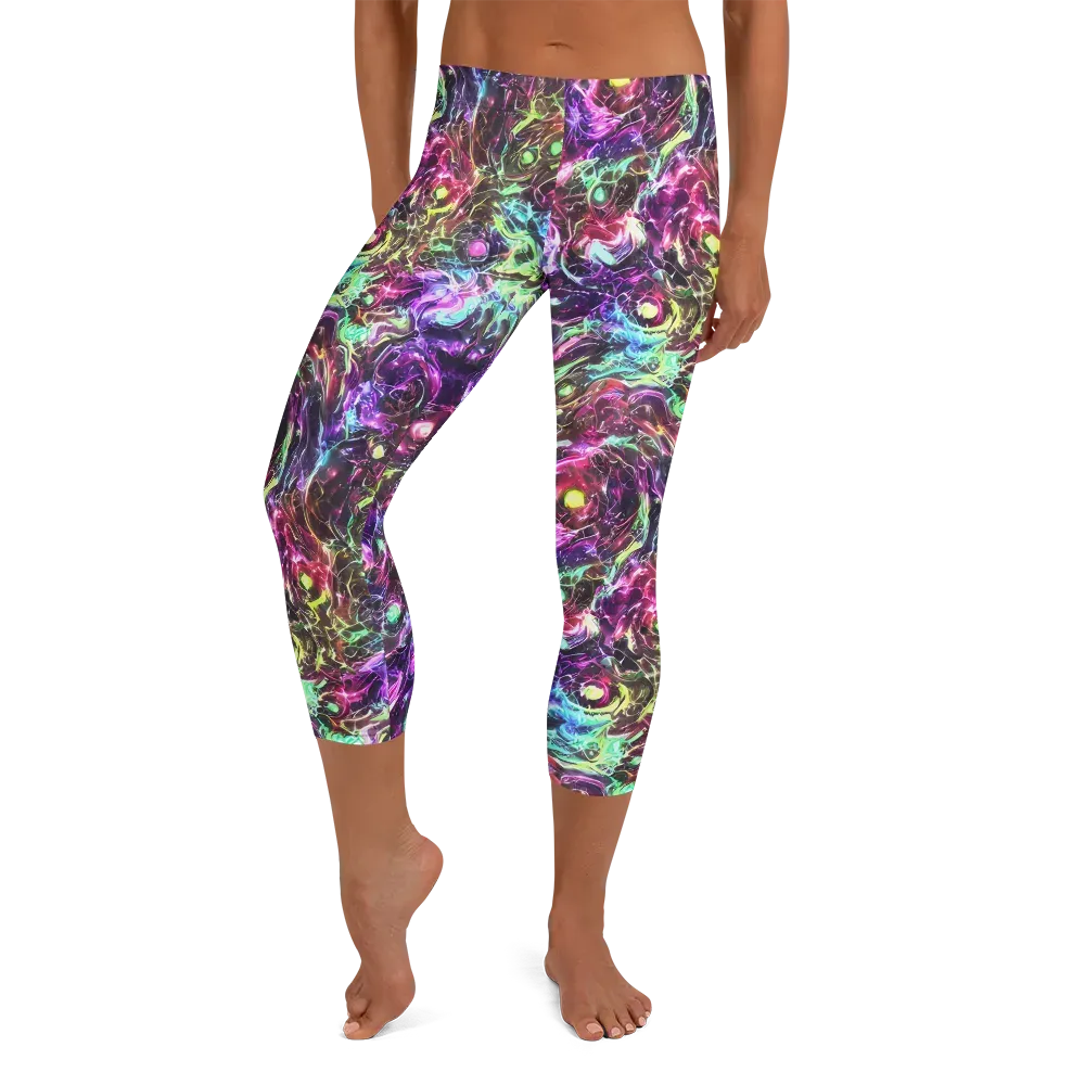 Infinite Embers on Capri Leggings — Front