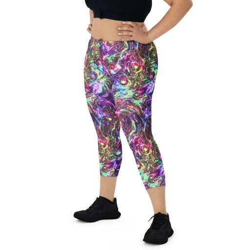 Infinite Embers on a Capri Leggings