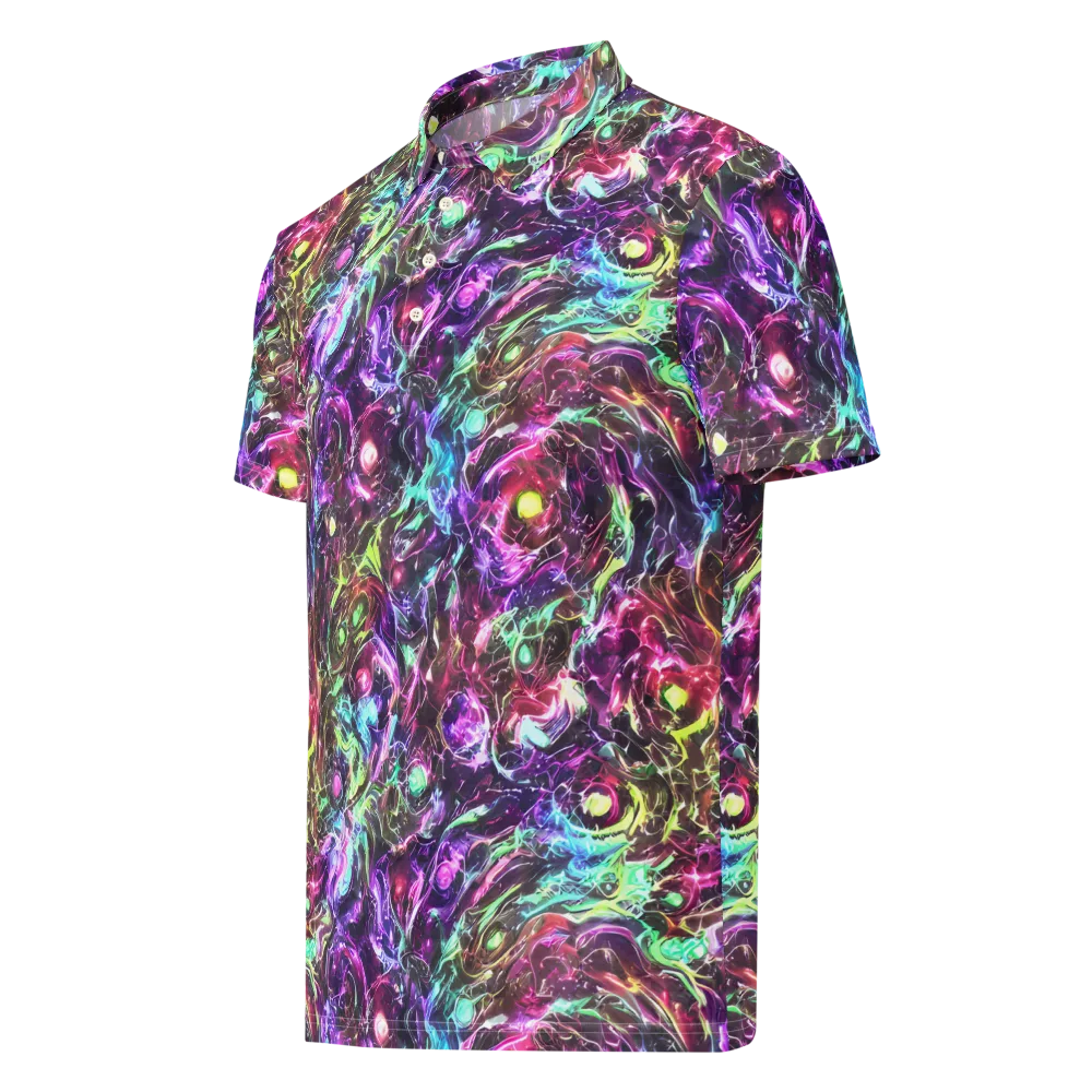 Infinite Embers on Men's Slim Fit Polo Shirt — Left Front