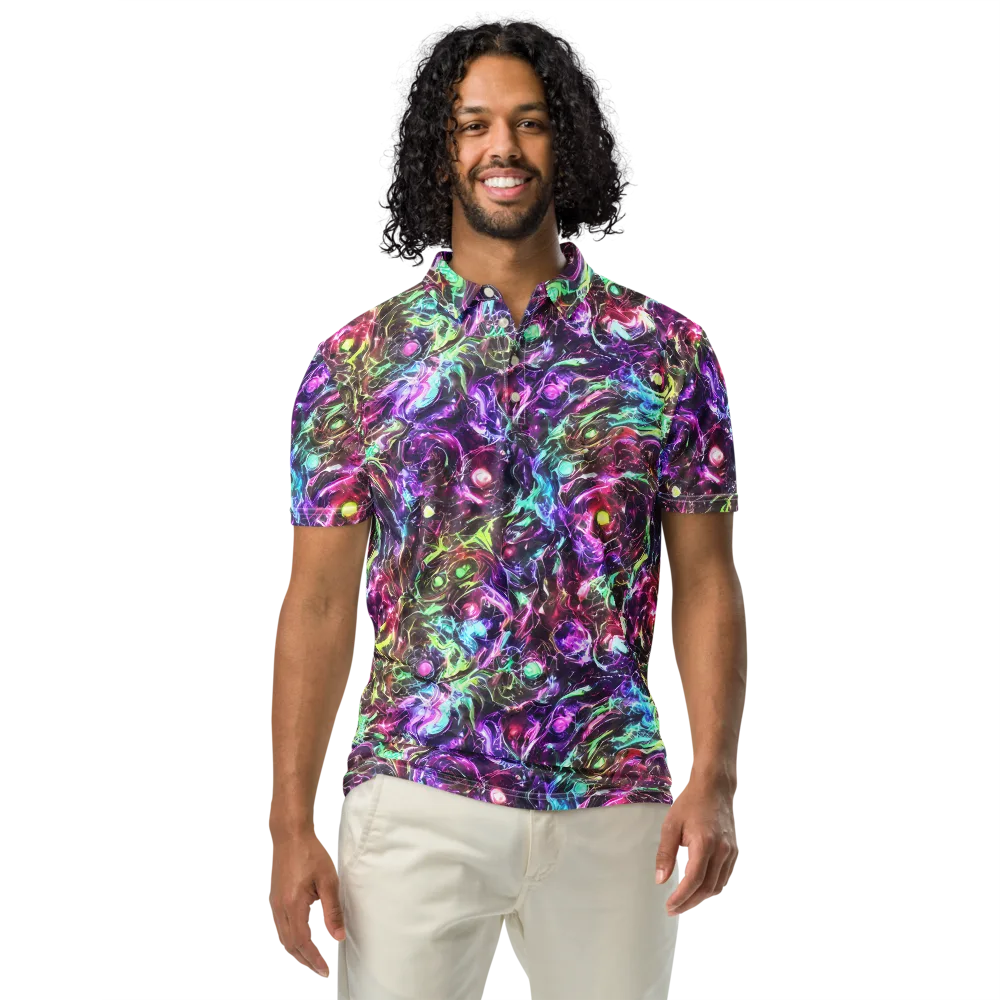 Infinite Embers on Men's Slim Fit Polo Shirt — Front