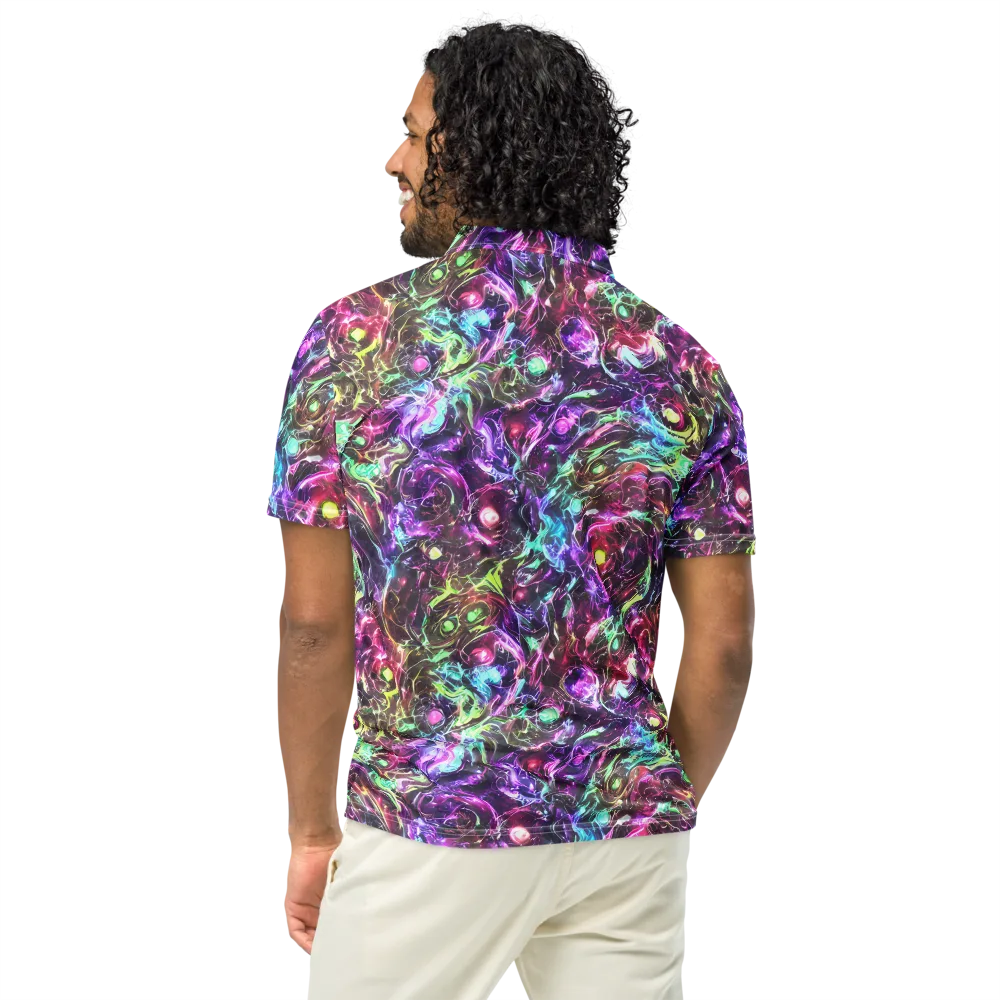 Infinite Embers on Men's Slim Fit Polo Shirt — Back