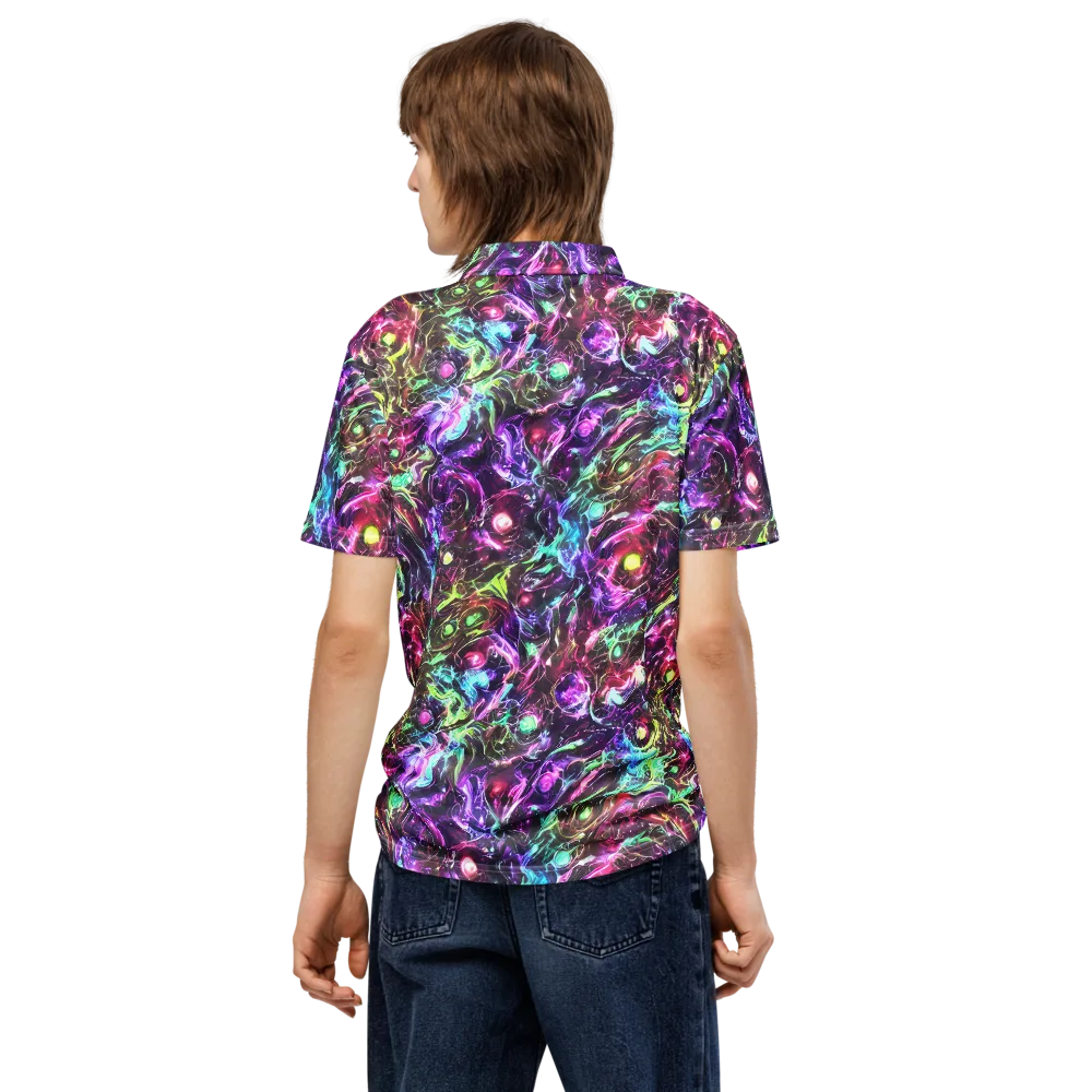 Infinite Embers on Men's Slim Fit Polo Shirt — Back