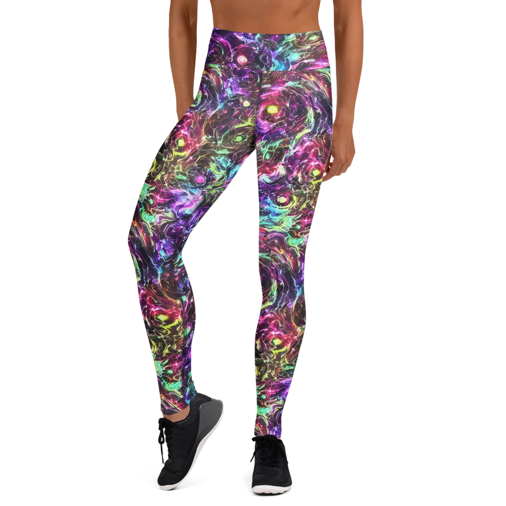 Infinite Embers on Yoga Leggings — Front
